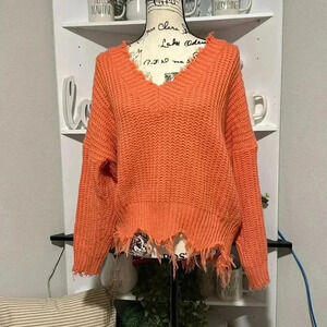 MAIN STRIP Frey Hem Sweater